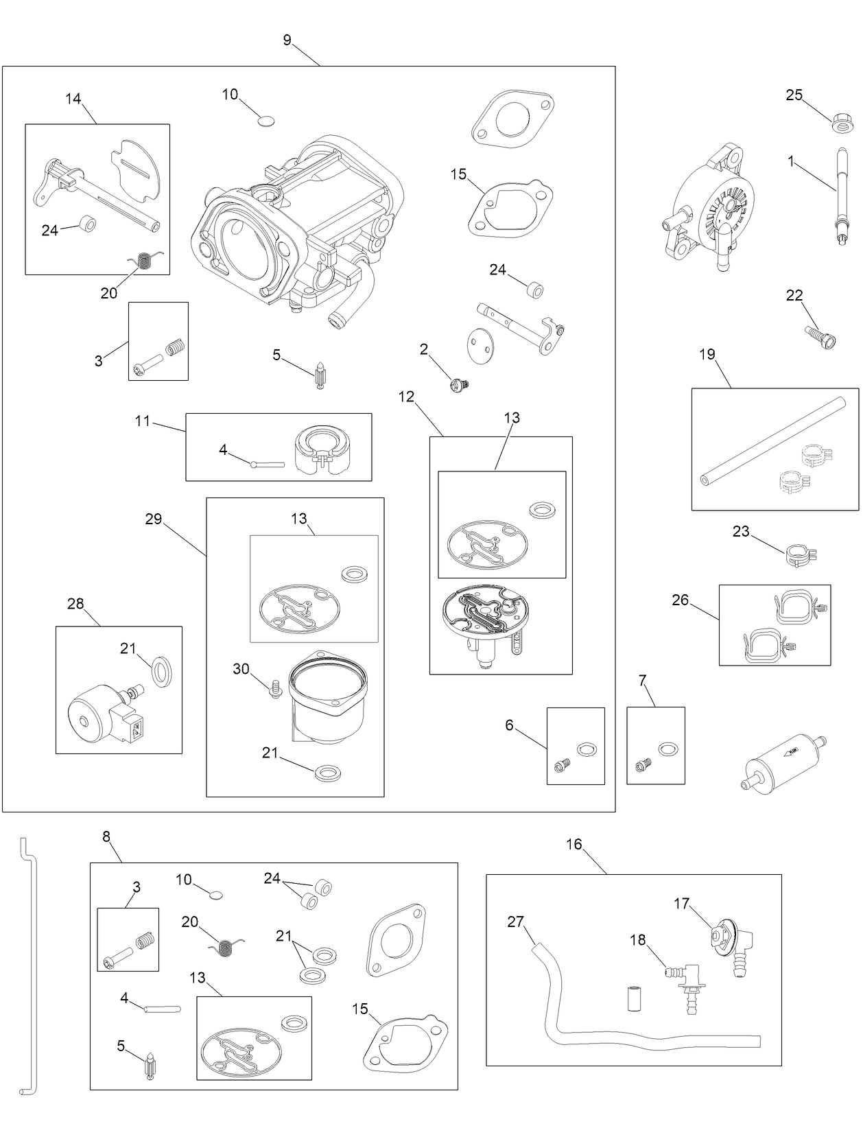Carburetor and Fuel Assembly
