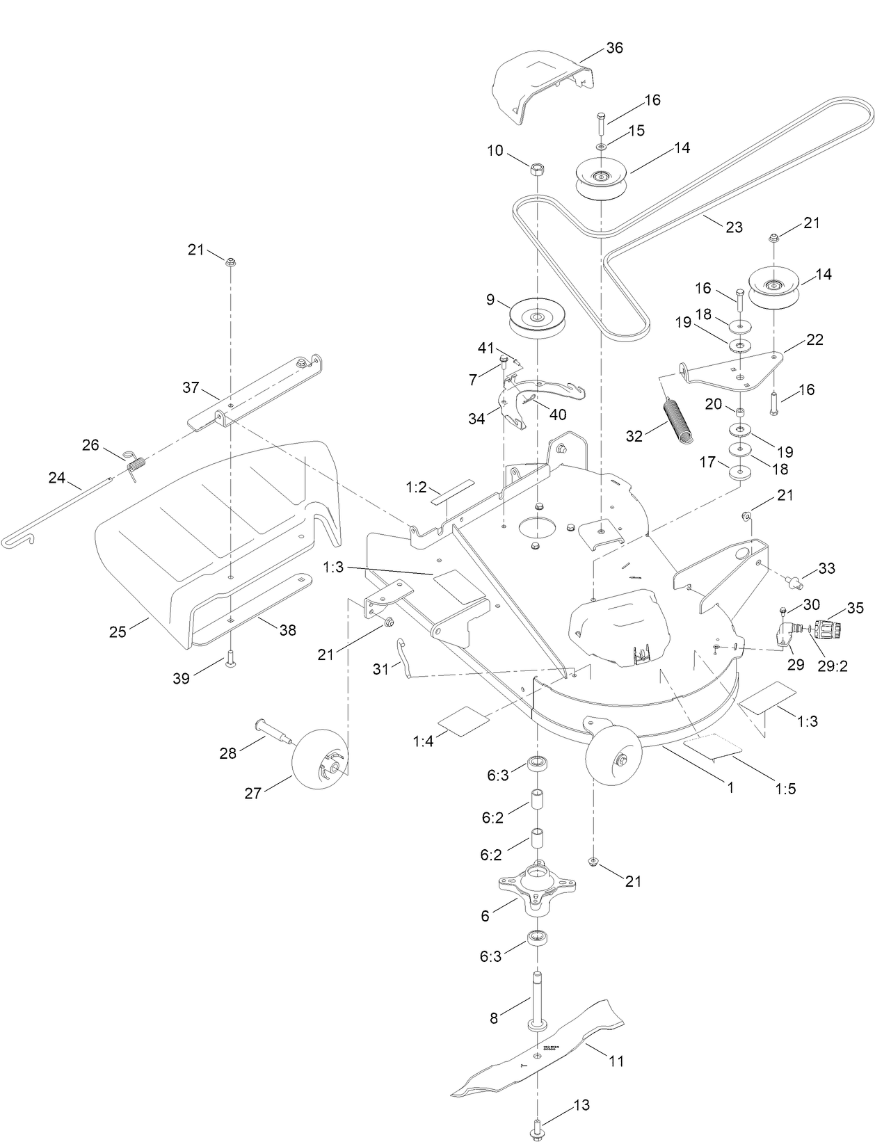 34 Inch Deck and Decal Assembly