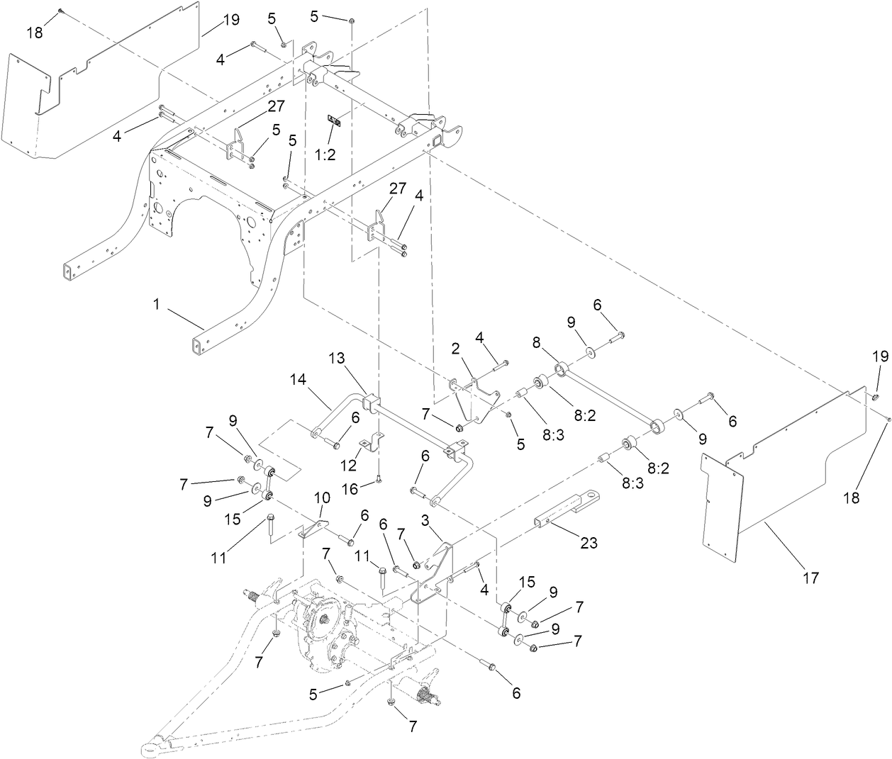 Rear Frame and Suspension Assembly
