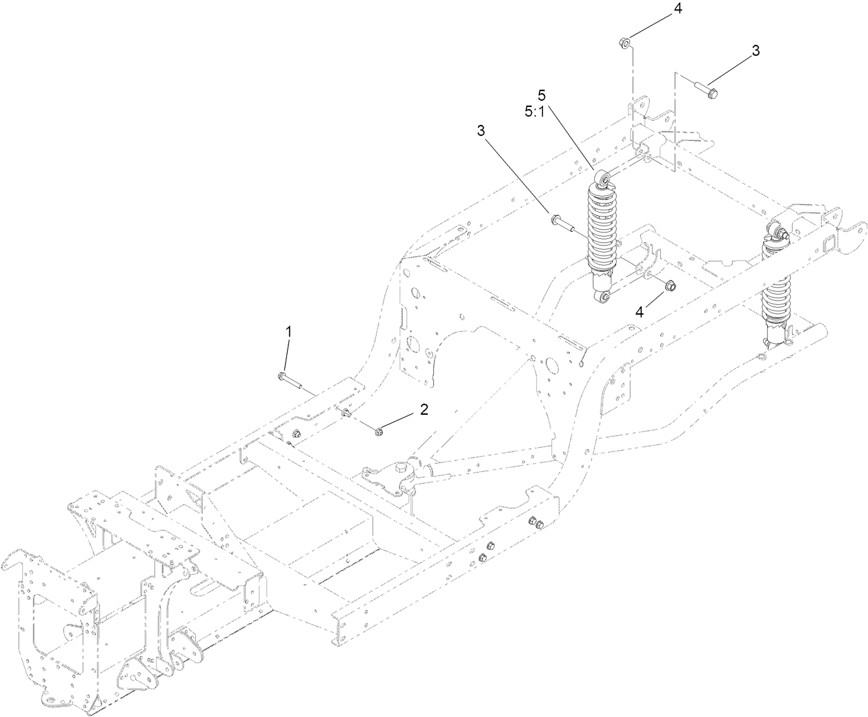 Frame Mount and Rear Shock/Spring Assembly