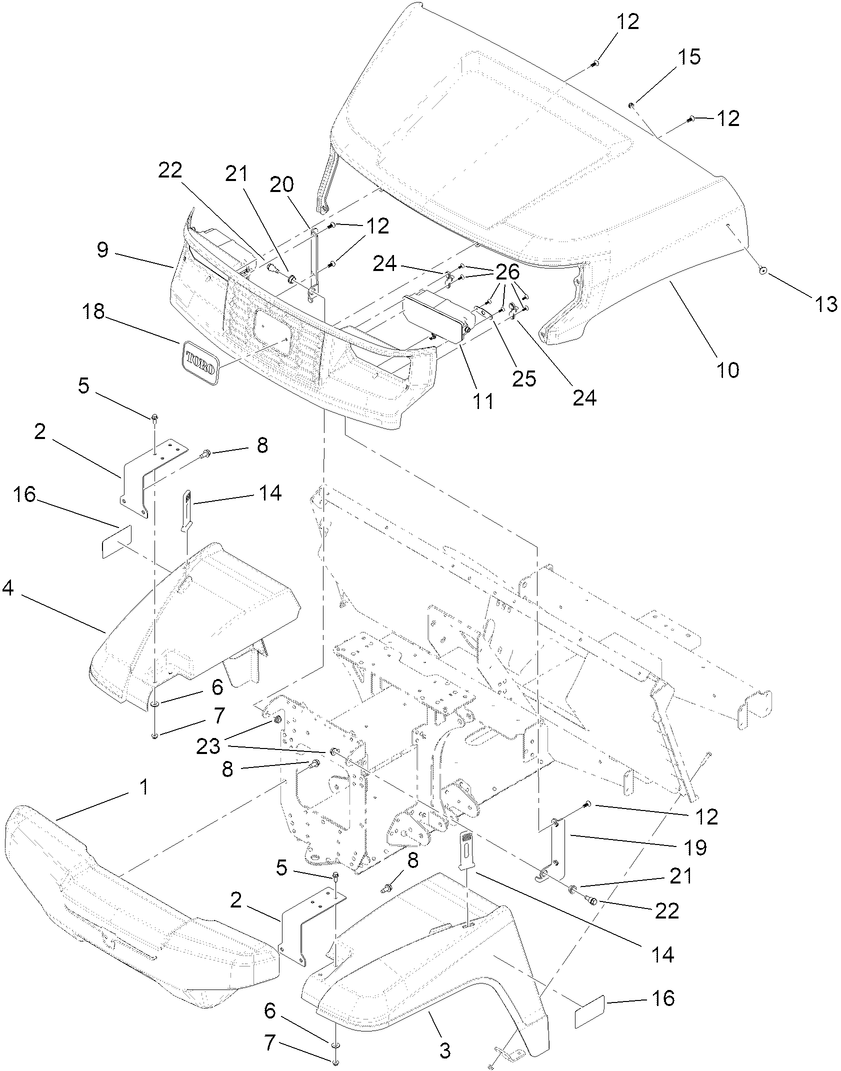 Hood and Fender Assembly