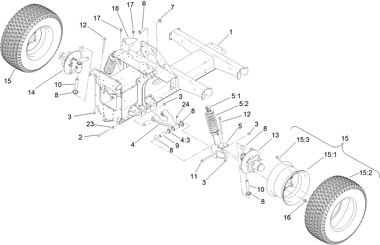 Front Frame and Suspension Assembly