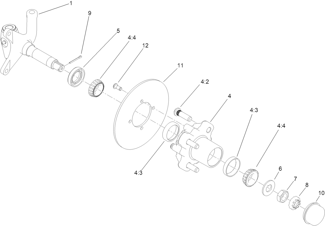 Left Hand Spindle Assembly No. 163-9475