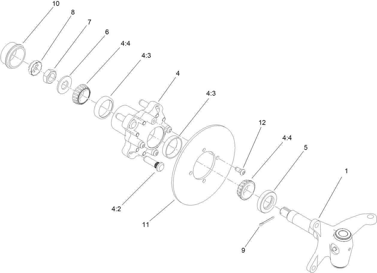 Right Hand Spindle Assembly No. 163-9476