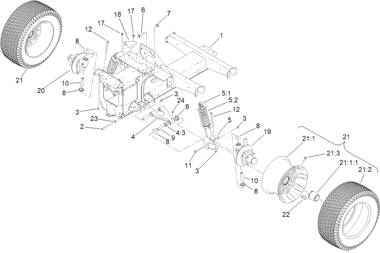 Front Frame and Suspension Assembly