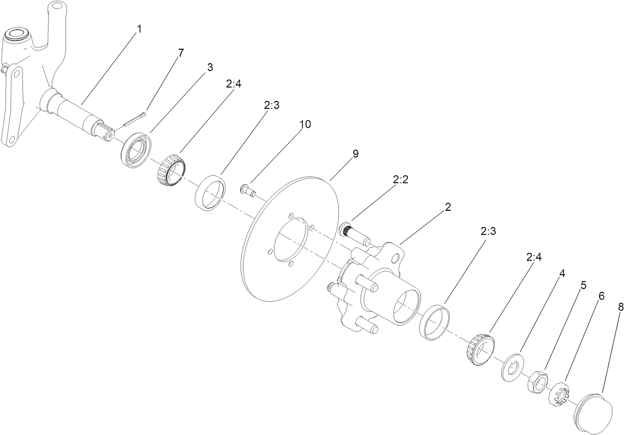 Left Hand Lifted Spindle Assembly No. 163-9477