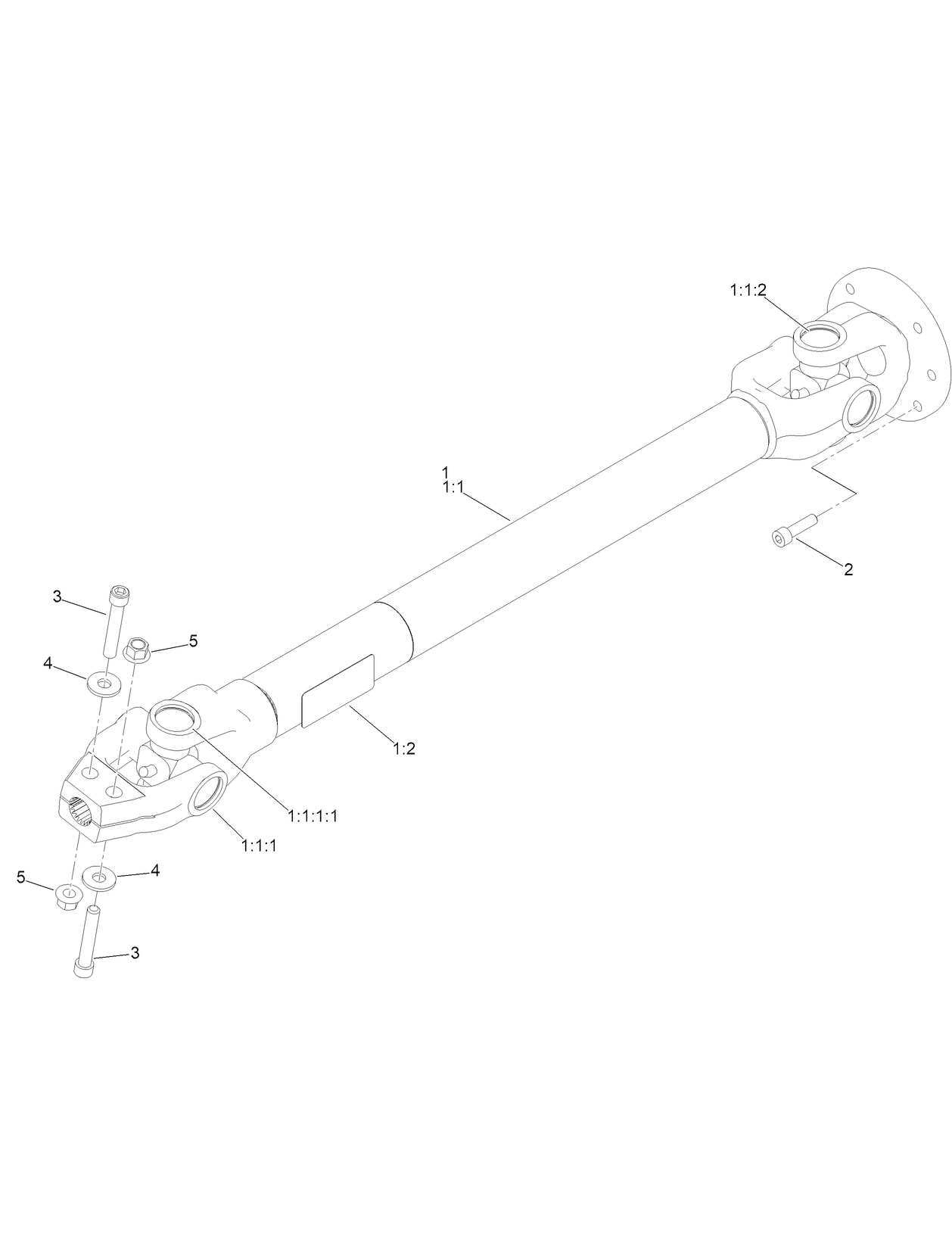 Driveshaft Assembly No. 163-1700SP