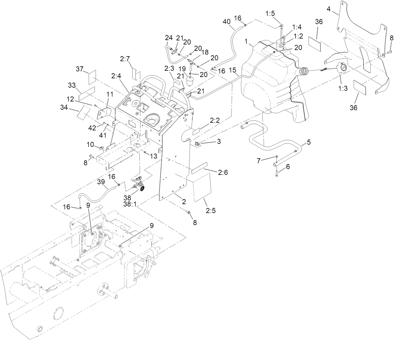 Fuel Tank and Tower Assembly
