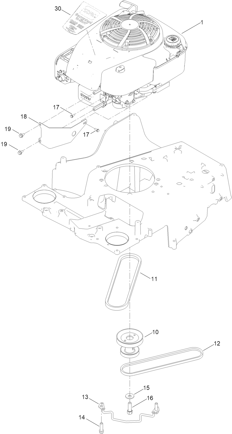 Engine and Belt Assembly