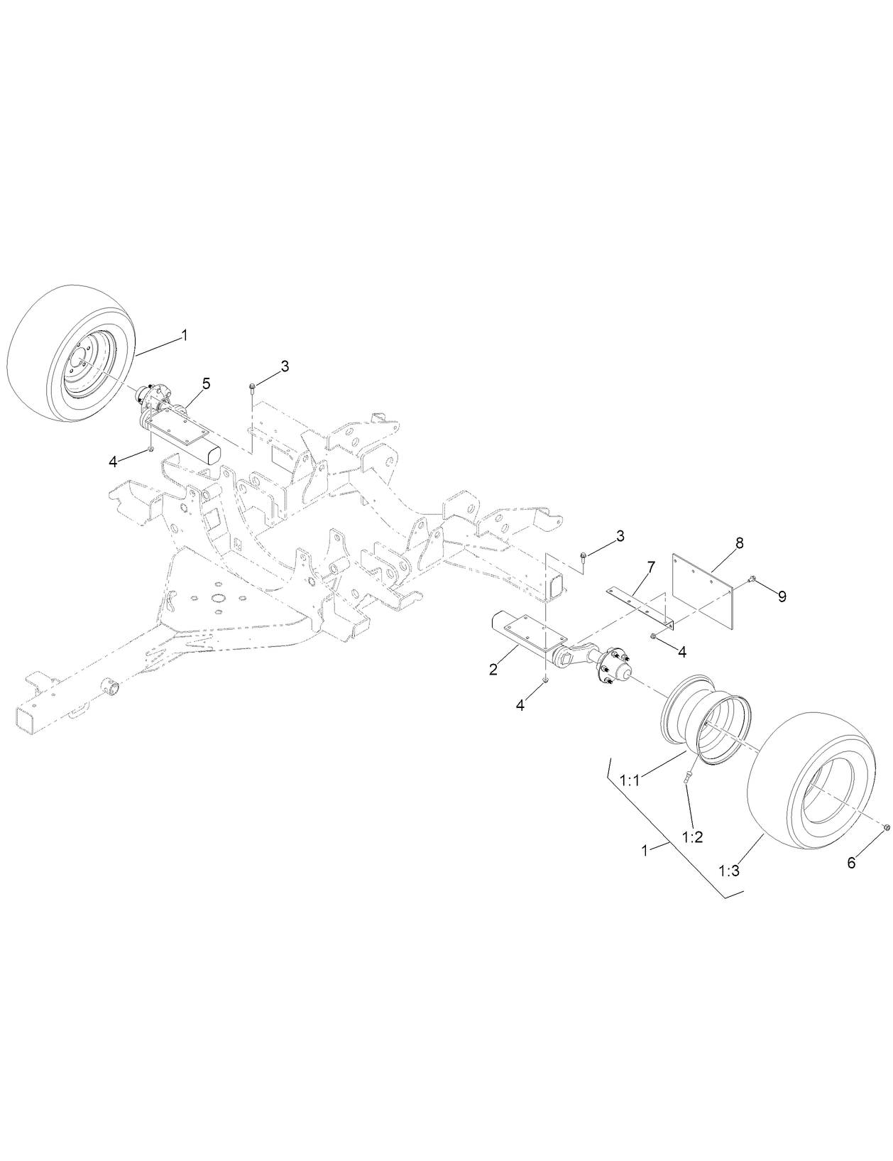 Tire and Axle Assembly