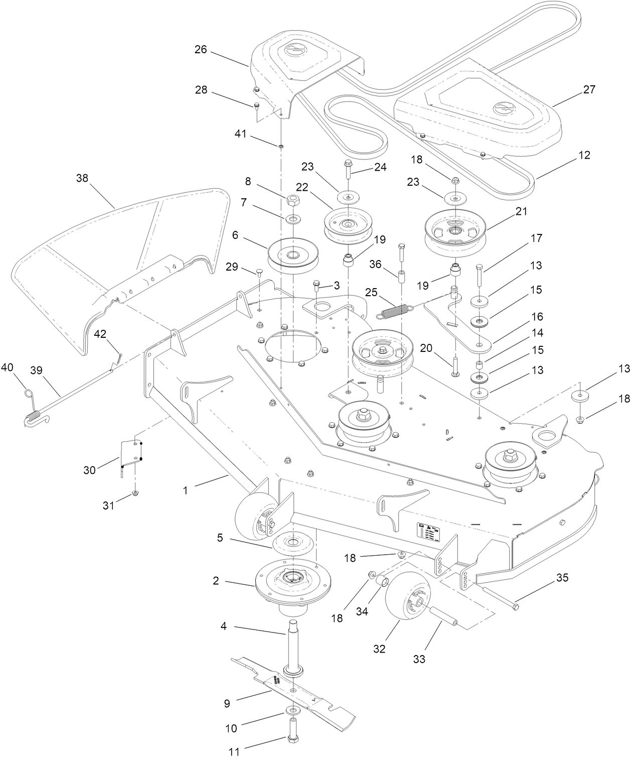 48 Inch Deck Assembly