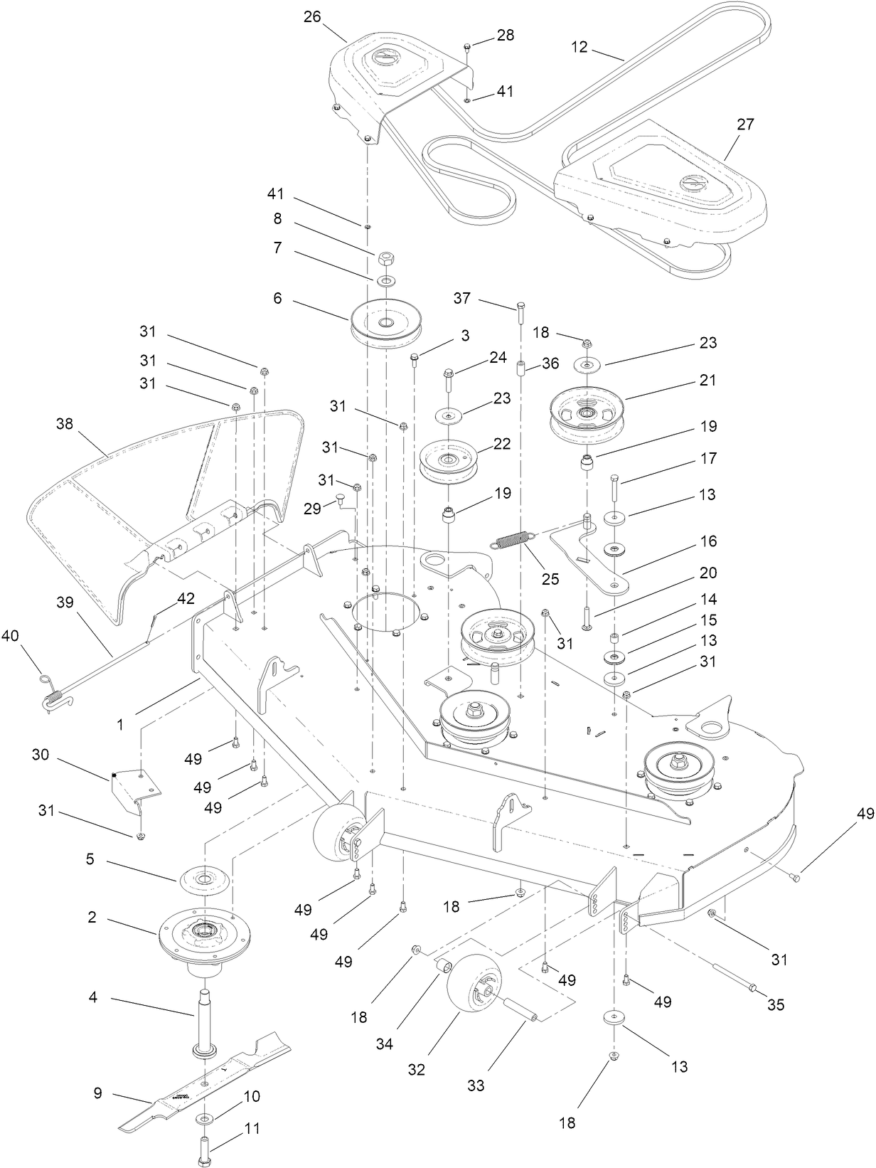 54 Inch Deck Assembly