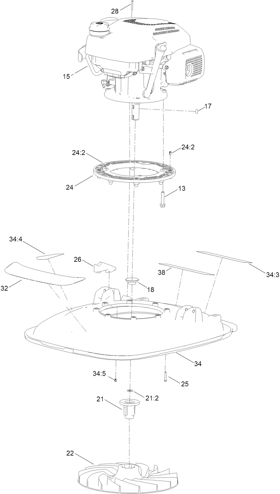 Engine and Deck Assembly