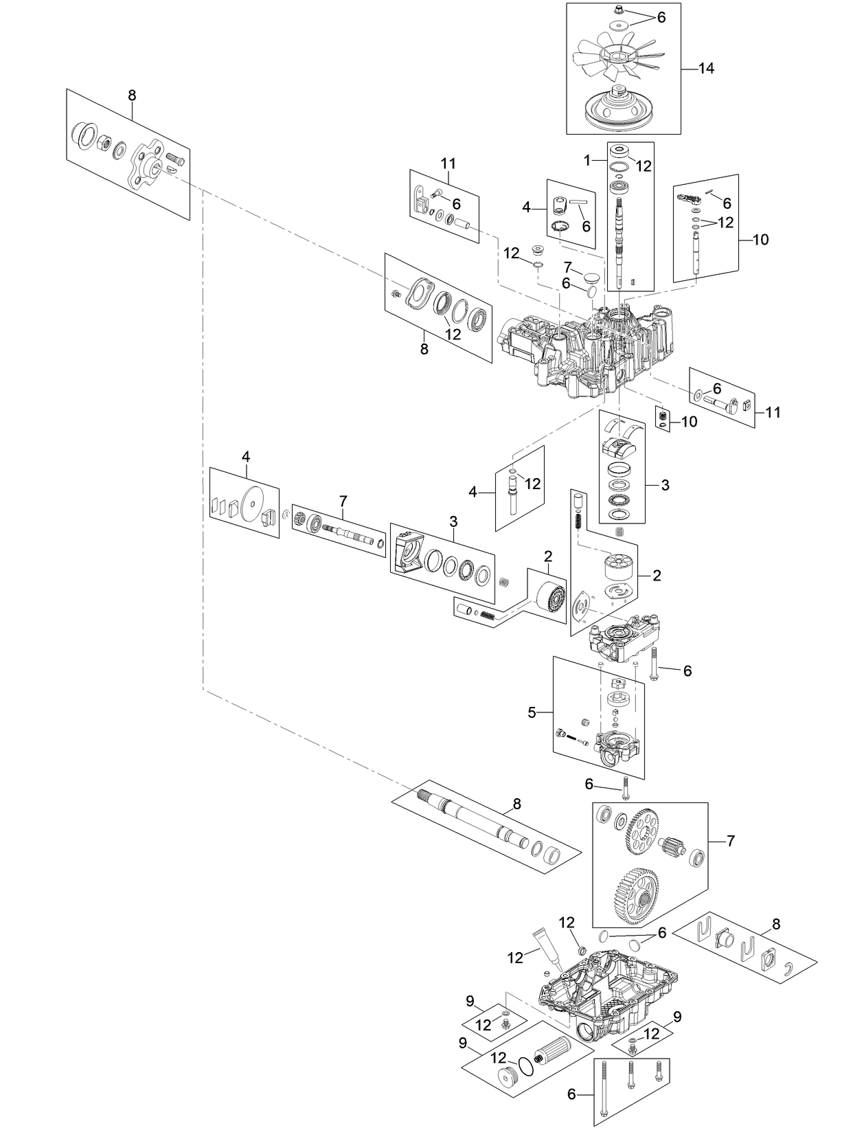 LH Transmission Assembly No. 127-4142