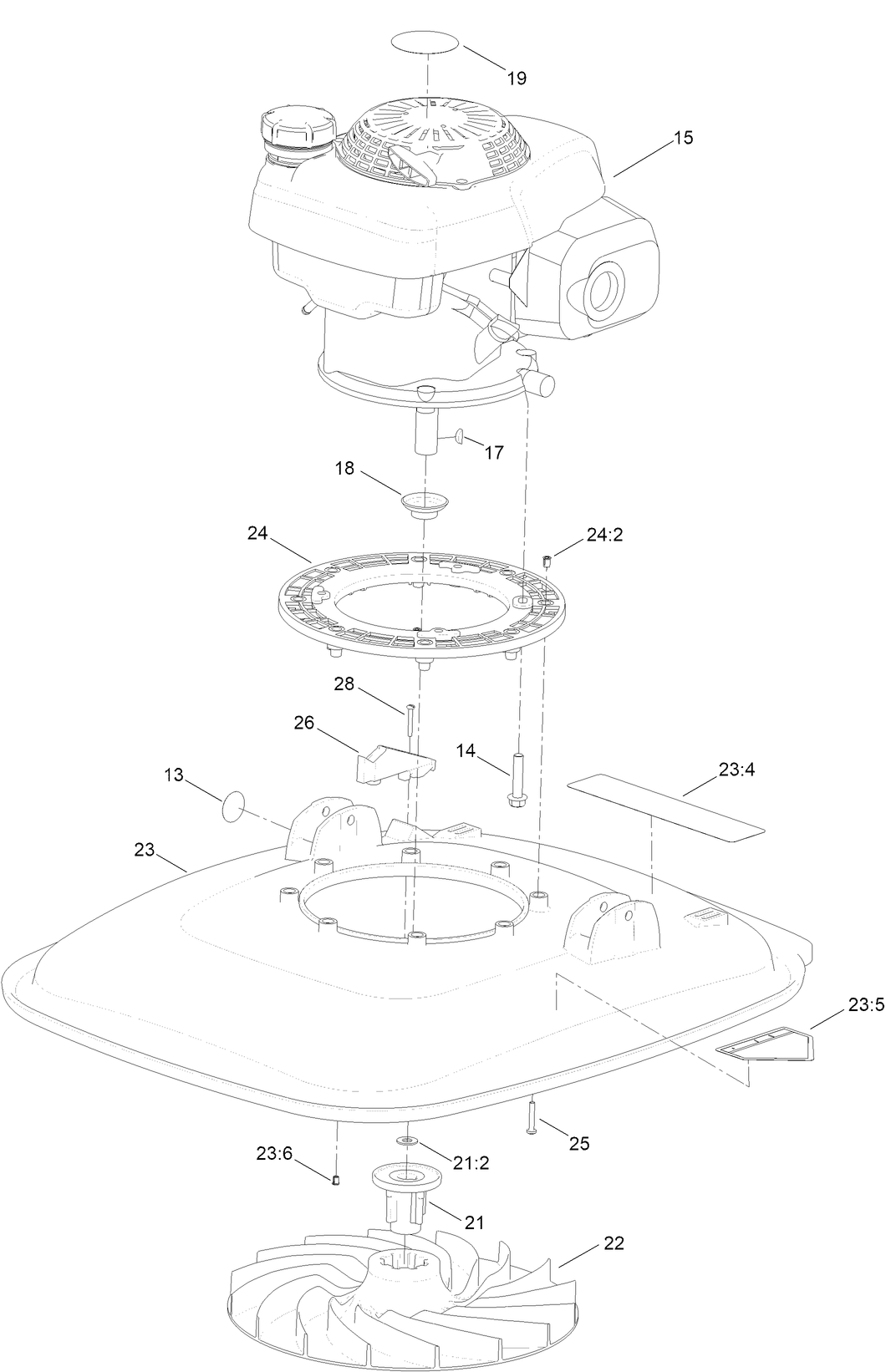 Engine and Deck Assembly