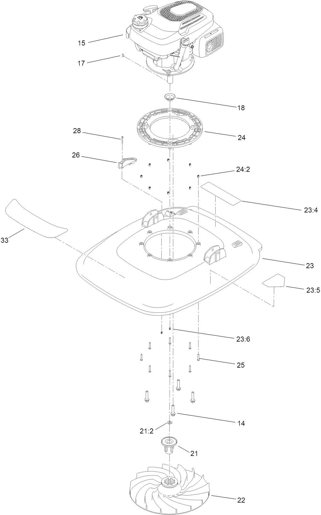 Engine and Deck Assembly
