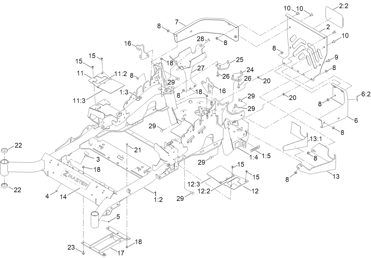 Engine, Clutch and Muffler Assembly