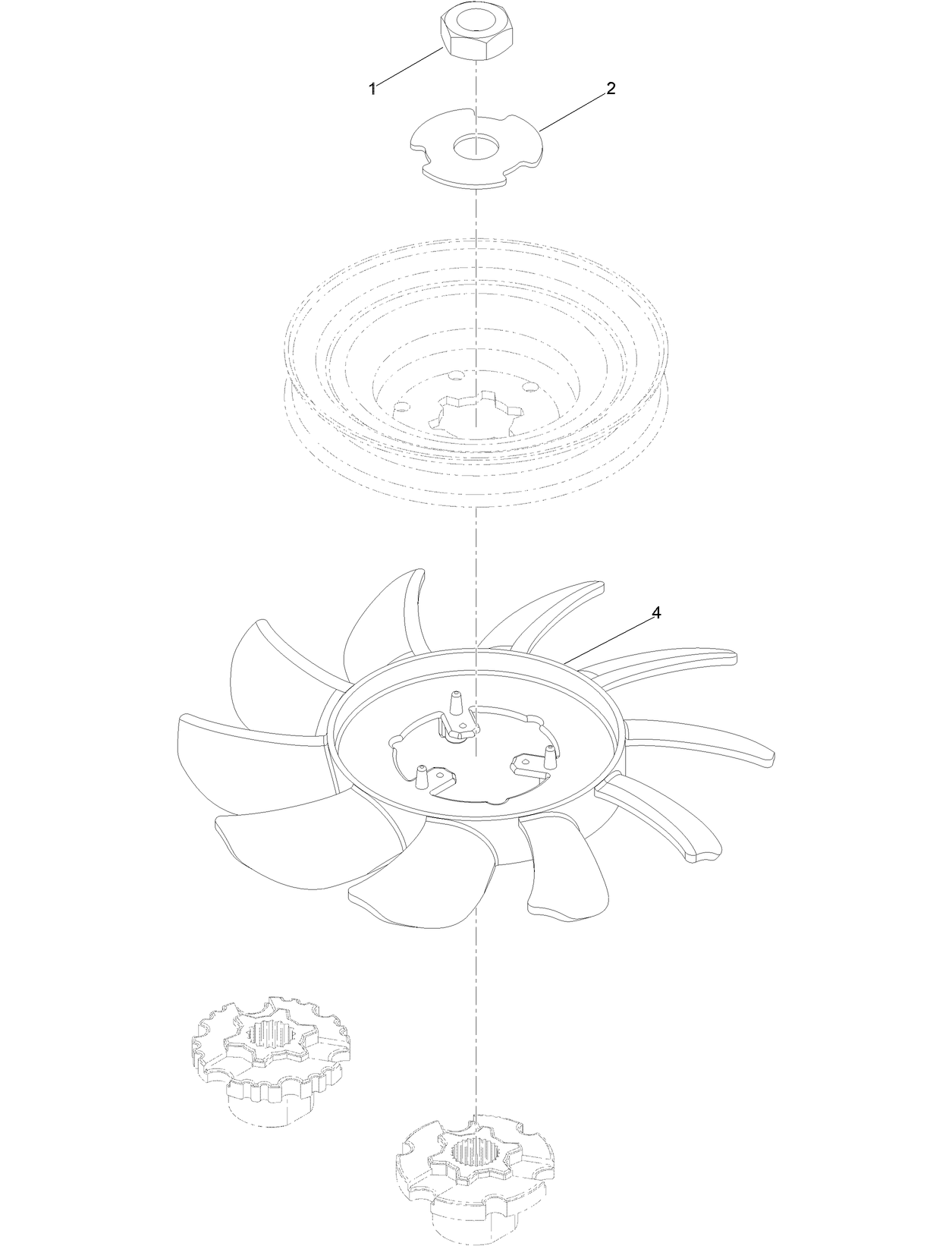 Fan and Pulley Kit Assembly No. 135-7343