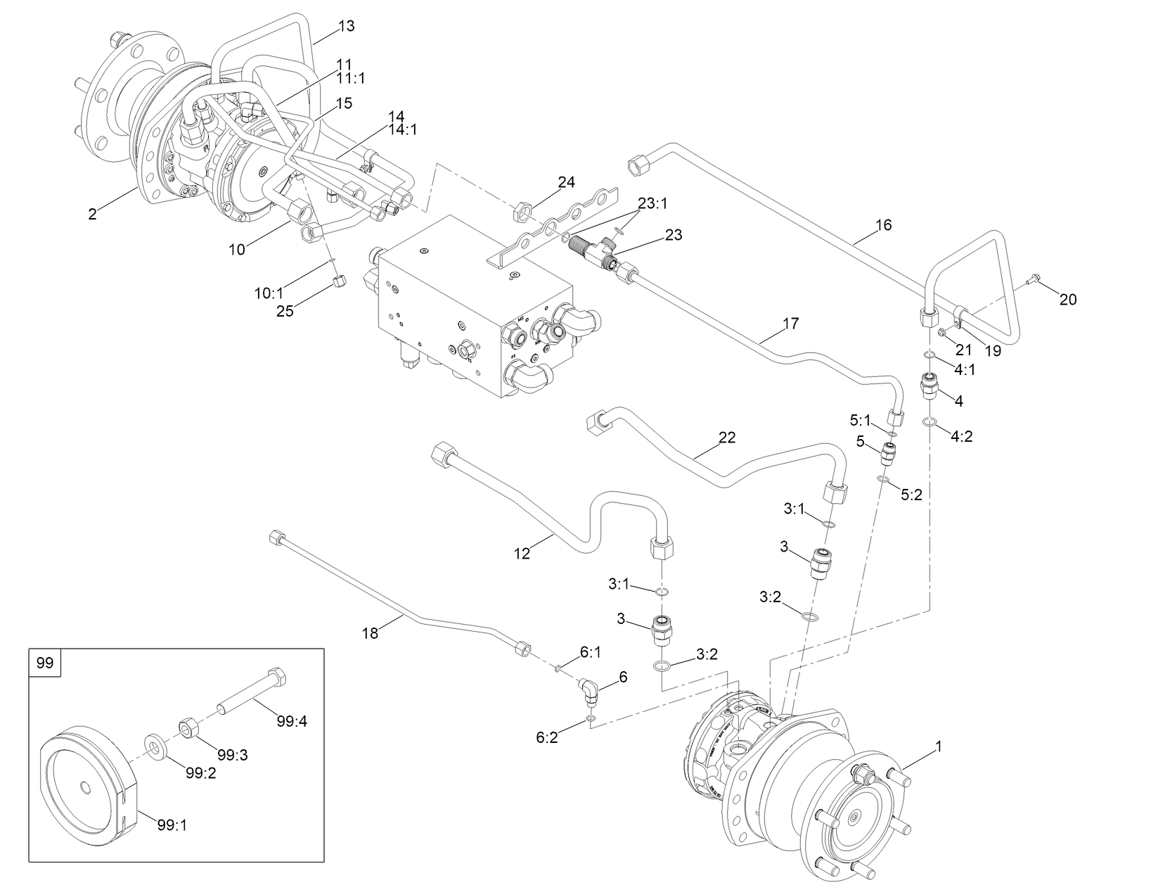 Hydraulic Traction Motors Assembly
