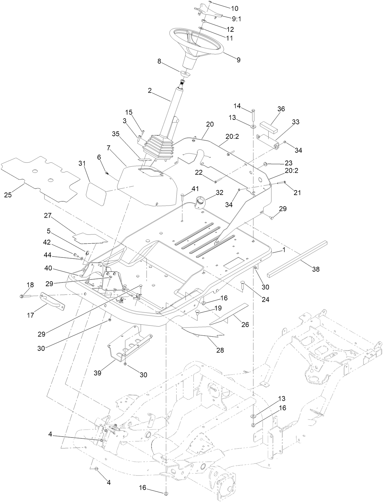 Platform, Steering and Console Assembly