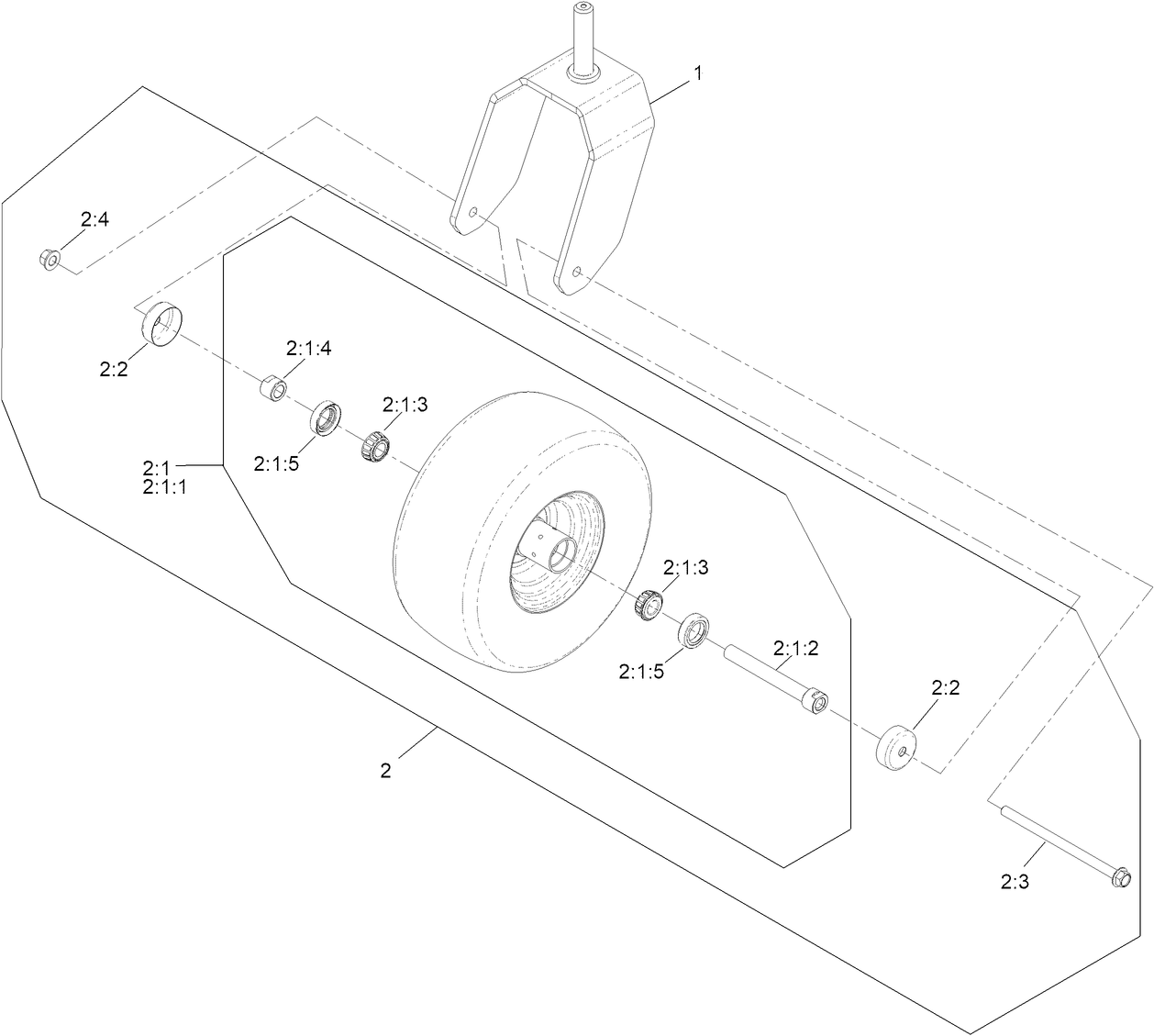 Caster Wheel and Fork Assembly