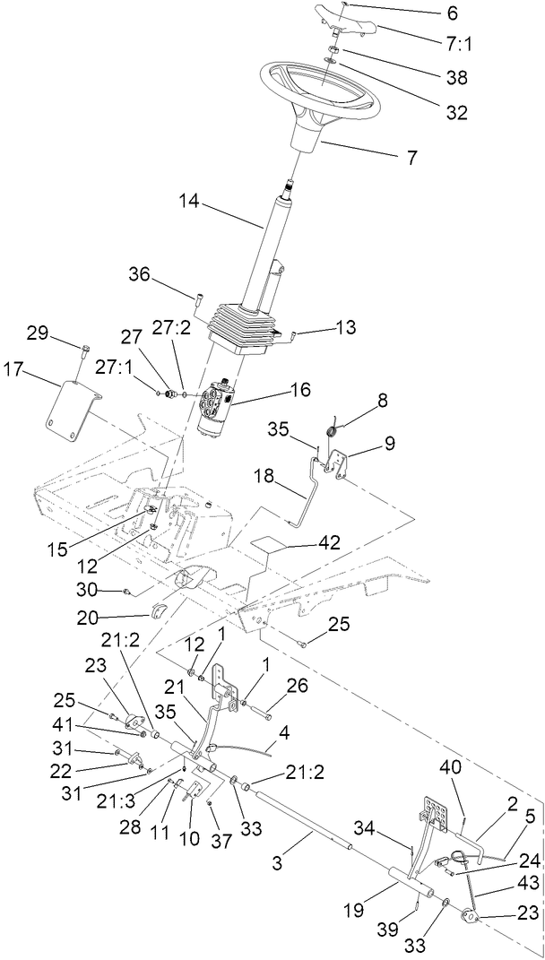 Steering and Pedals Assembly