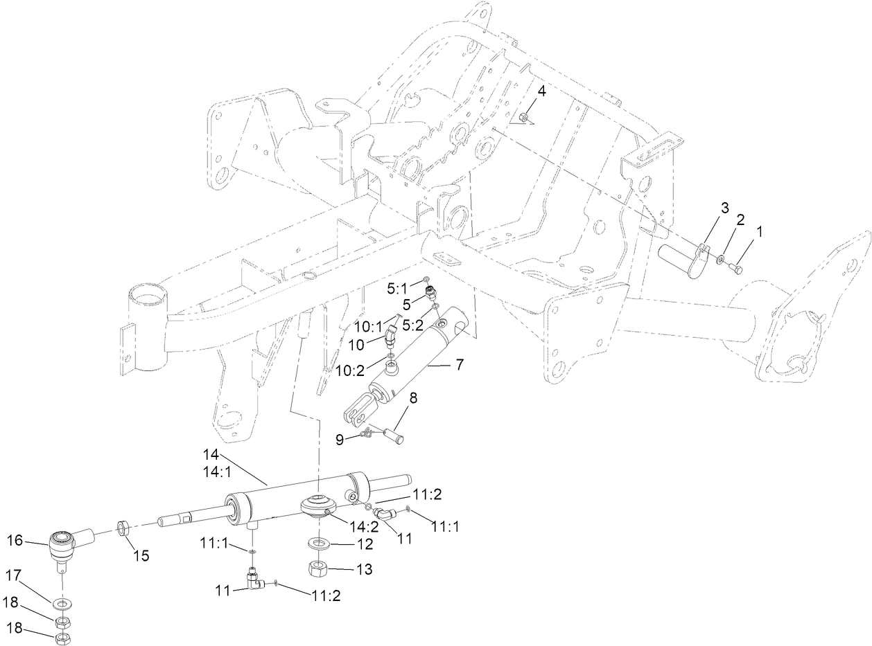 Steering Cylinder and Center Lift Cylinder Assembly