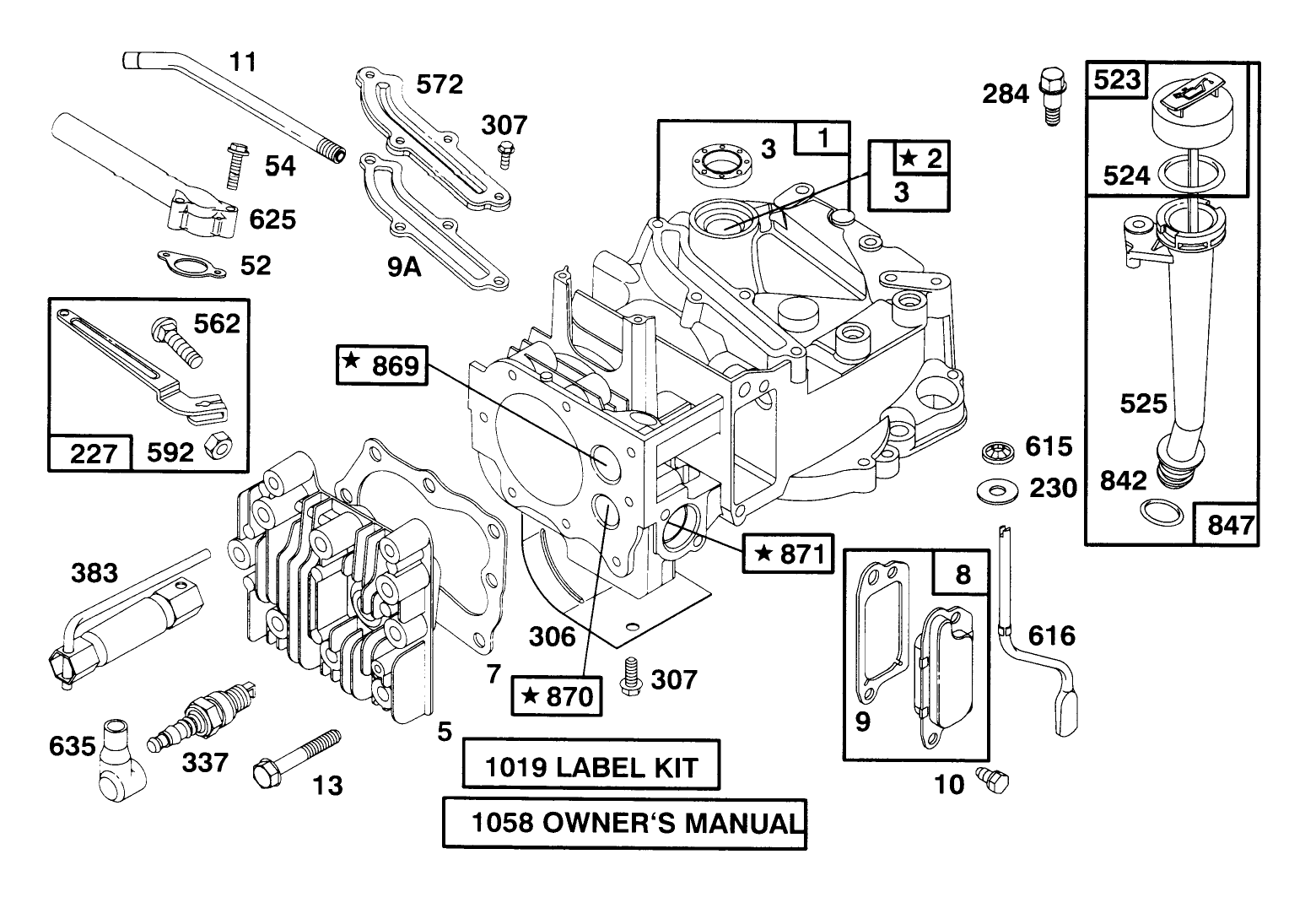 Engine Briggs & Stratton Model 127802-0640-01
