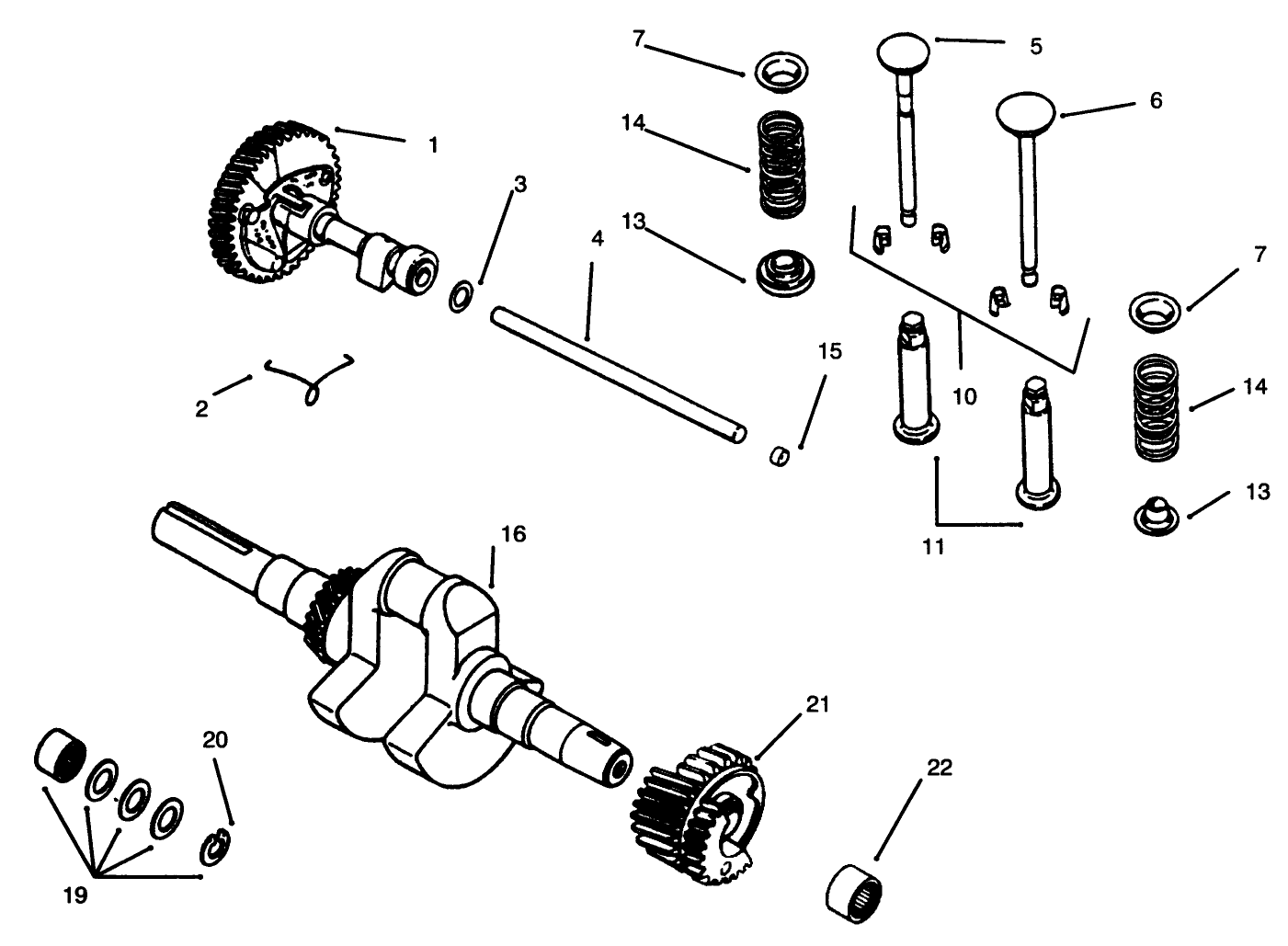 Camshaft, Crankshaft And Valves