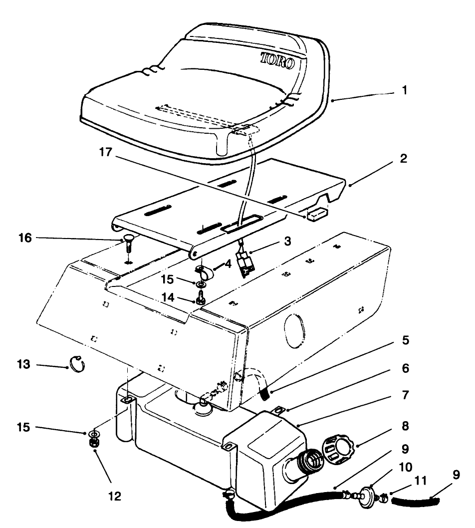 Seat & Gas Tank Assembly