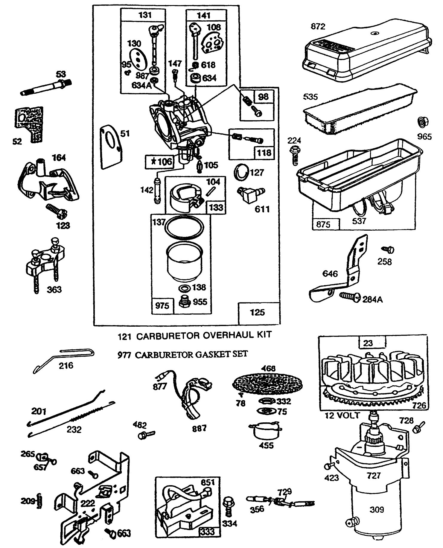 Briggs & Stratton Model No 195707-0121-01
