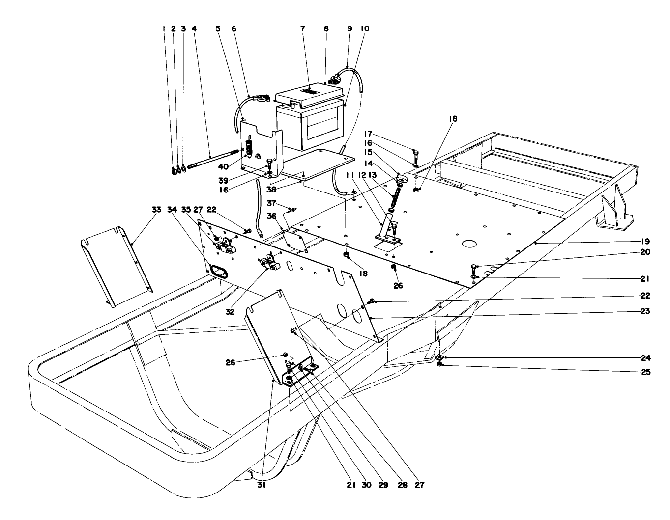 Toe Board And Battery Assembly