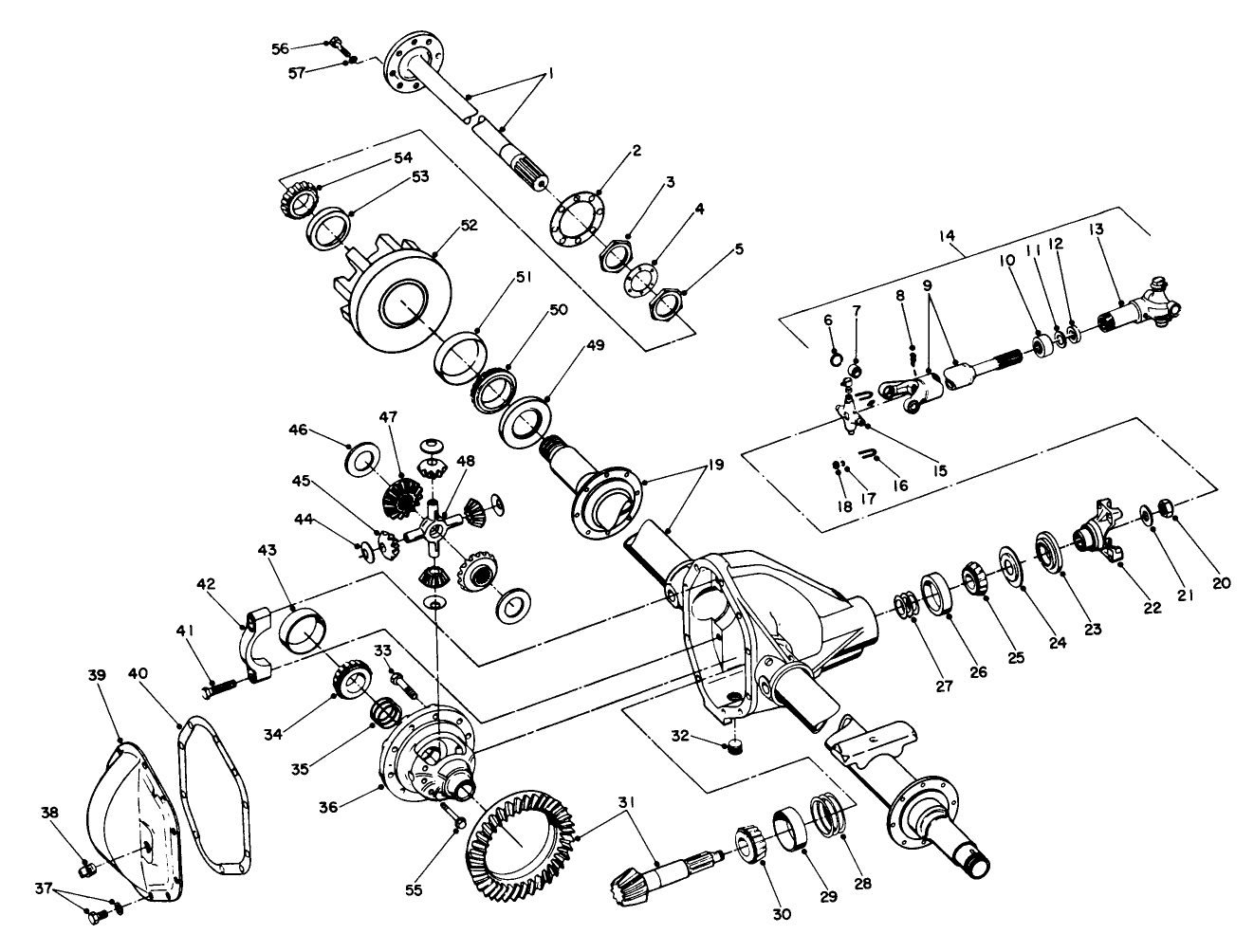 Rear Axle And Drive Line (continued) (used On Units With Serial No. 30001 Thru 30399)