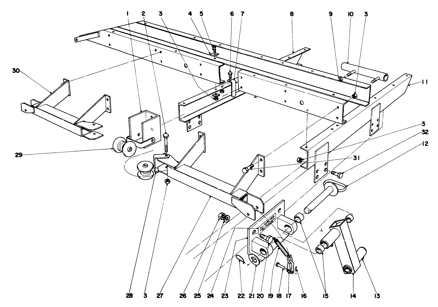 Main Frame Assembly-Front Parkmaster 7
