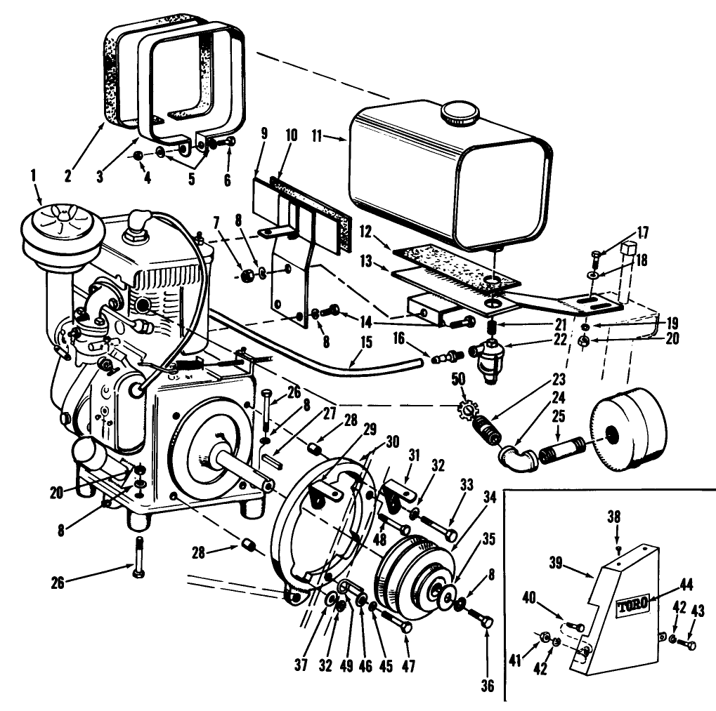 Engine And Gas Tank Assembly Parts List