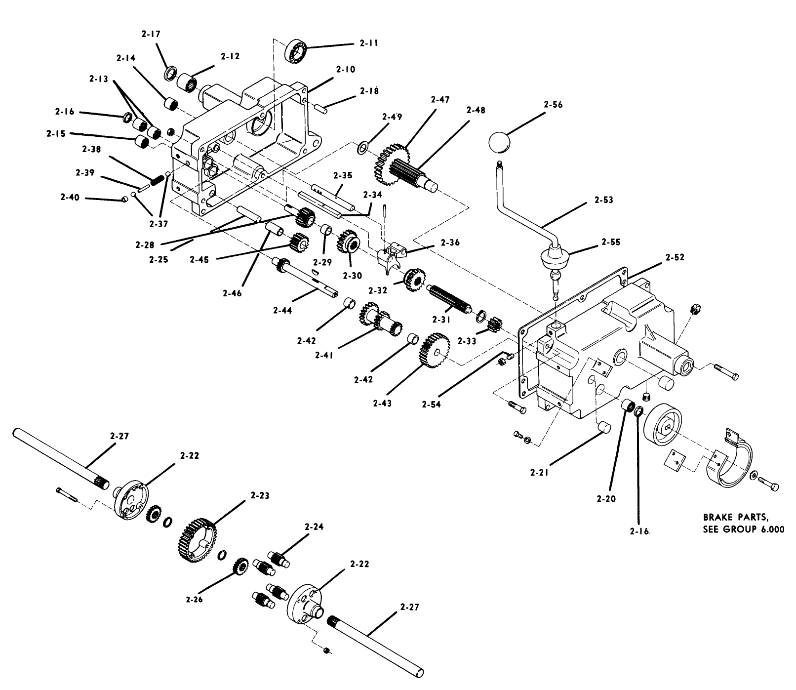 B-100 Parts Manual 2.000 Transmission (fig. 2)