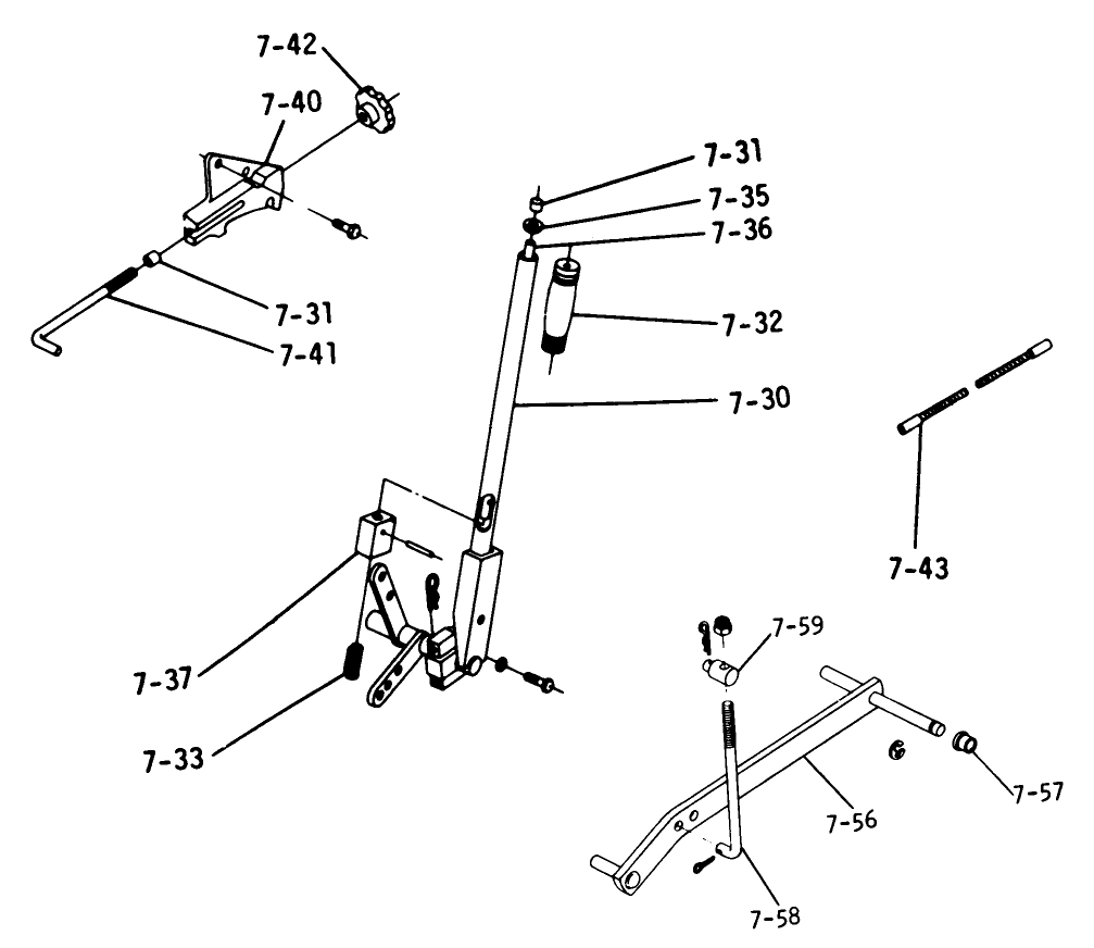 B-100 Parts Manual 7.030 Lift Linkage (fig. 7b)