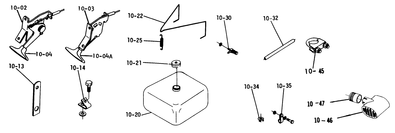 B-100 Parts Manual 10.000 Fuel And Exhaust Systems (fig. 10)