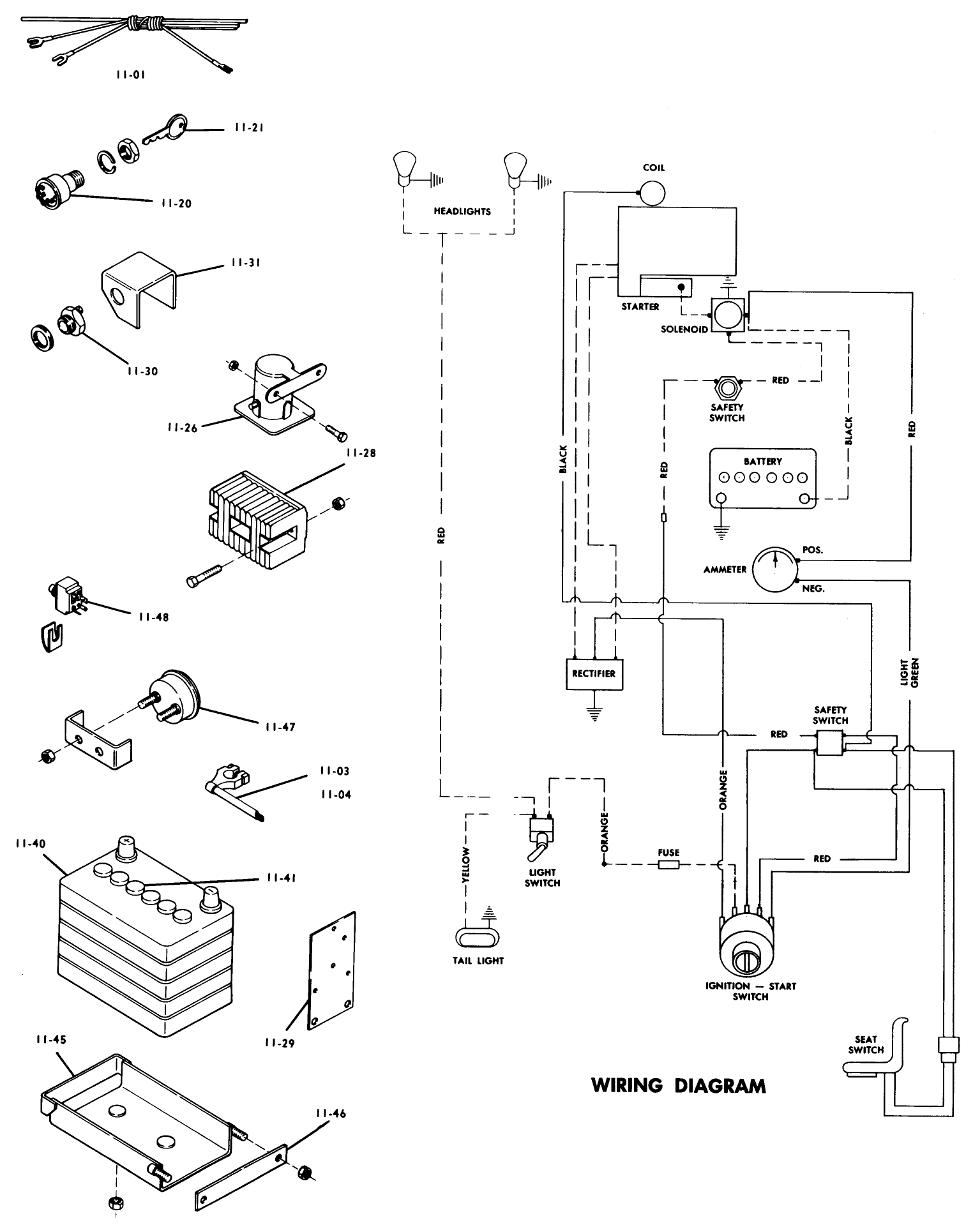 B-100 Parts Manual 11.000 Electrical System (fig. 11)