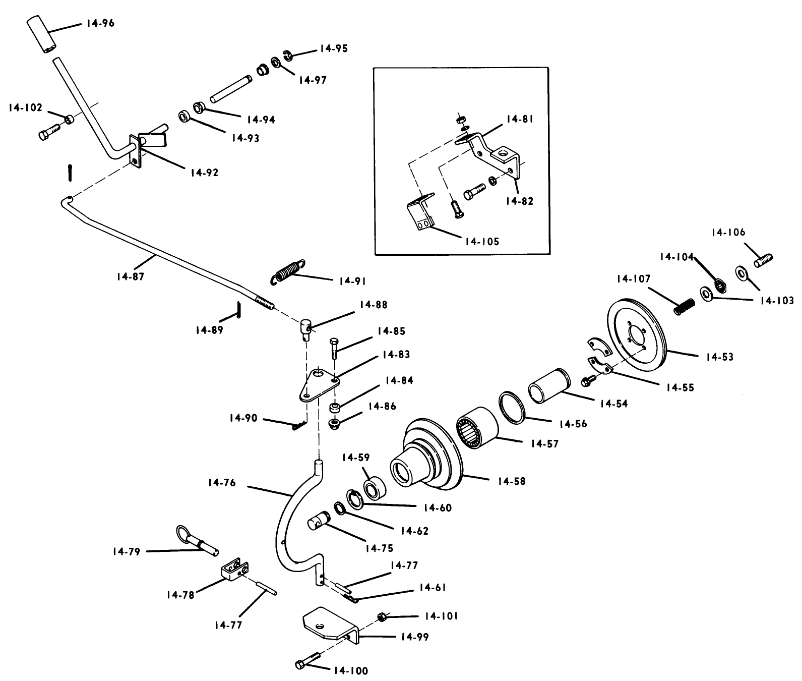 B-100 Parts Manual 14.050 Manual P.t.o. (fig. 14b)
