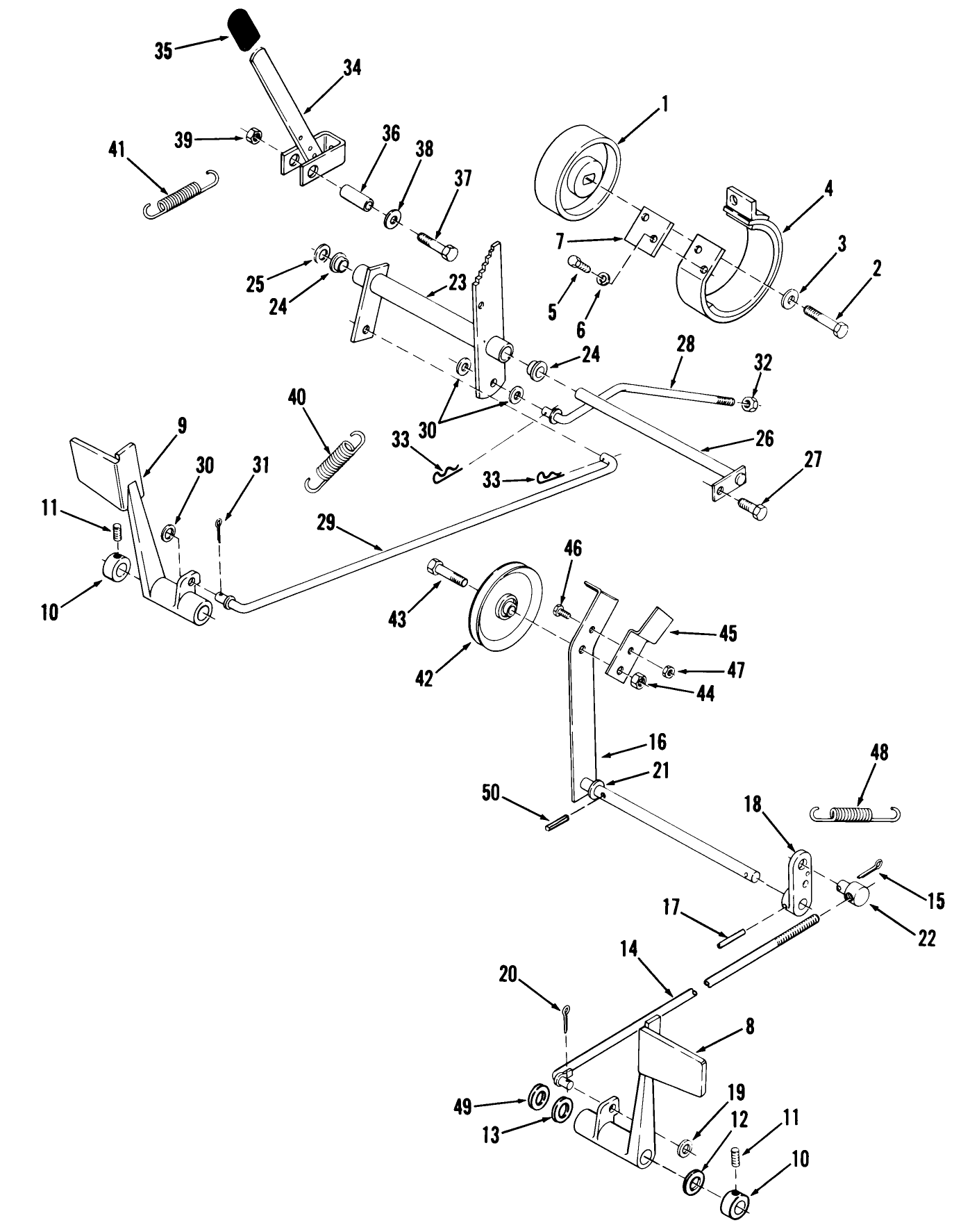 Clutch, Brake And Speed Control Linkage
