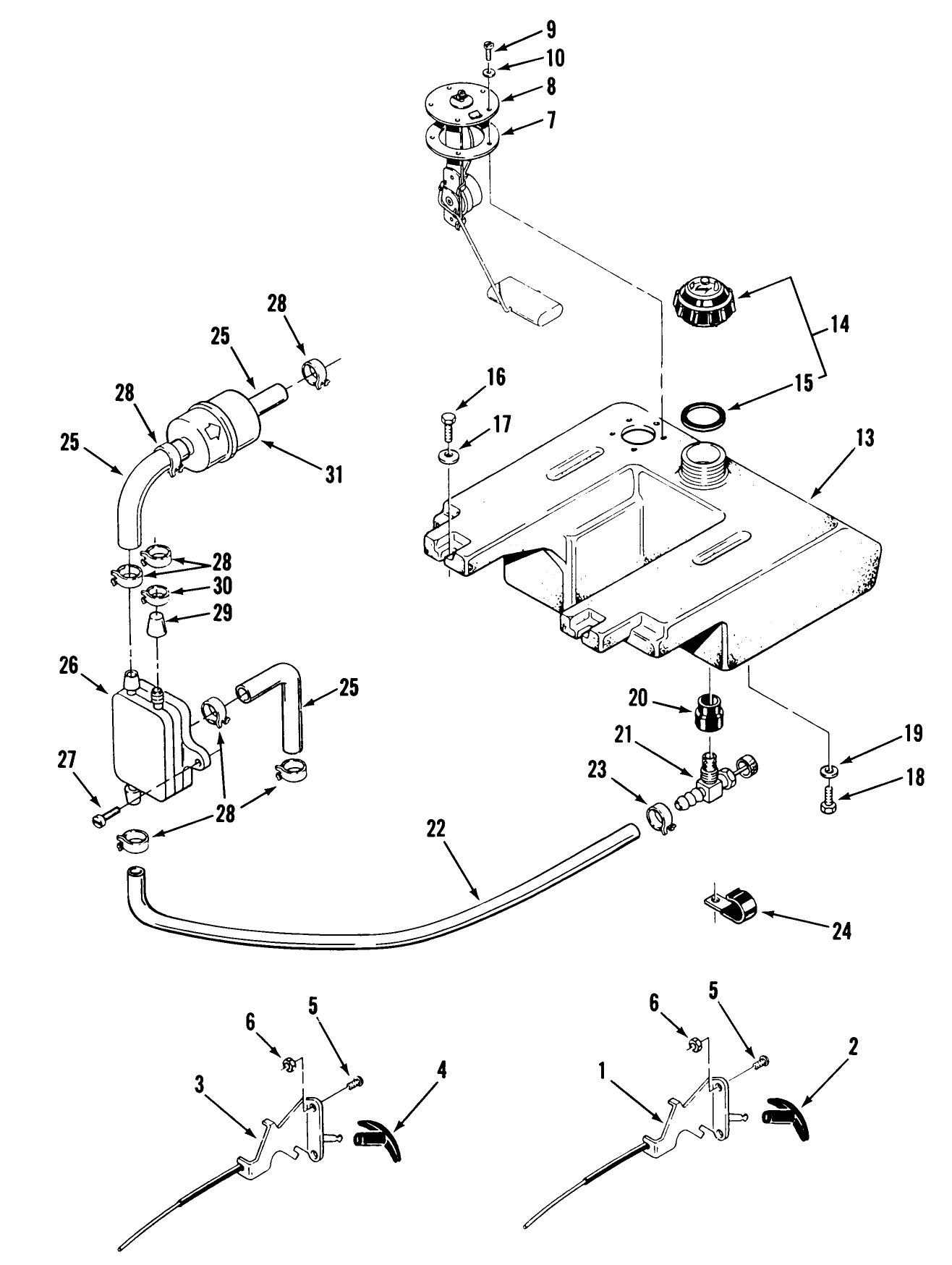 Throttle, Choke And Fuel Controls