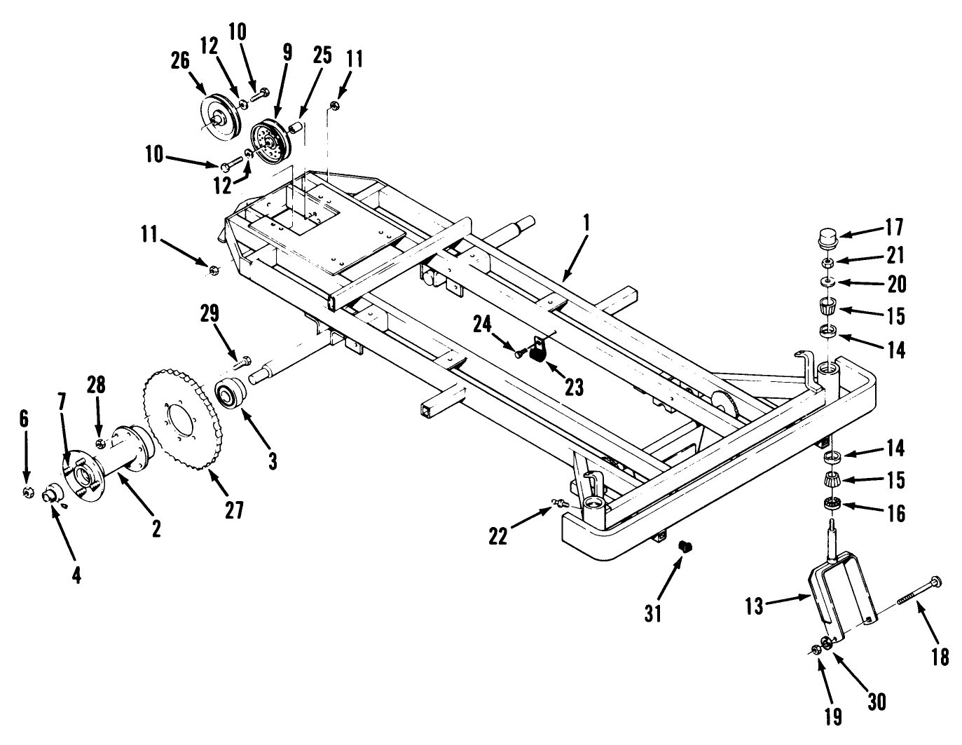 Frame, Rear Hub And Front Wheel Fork