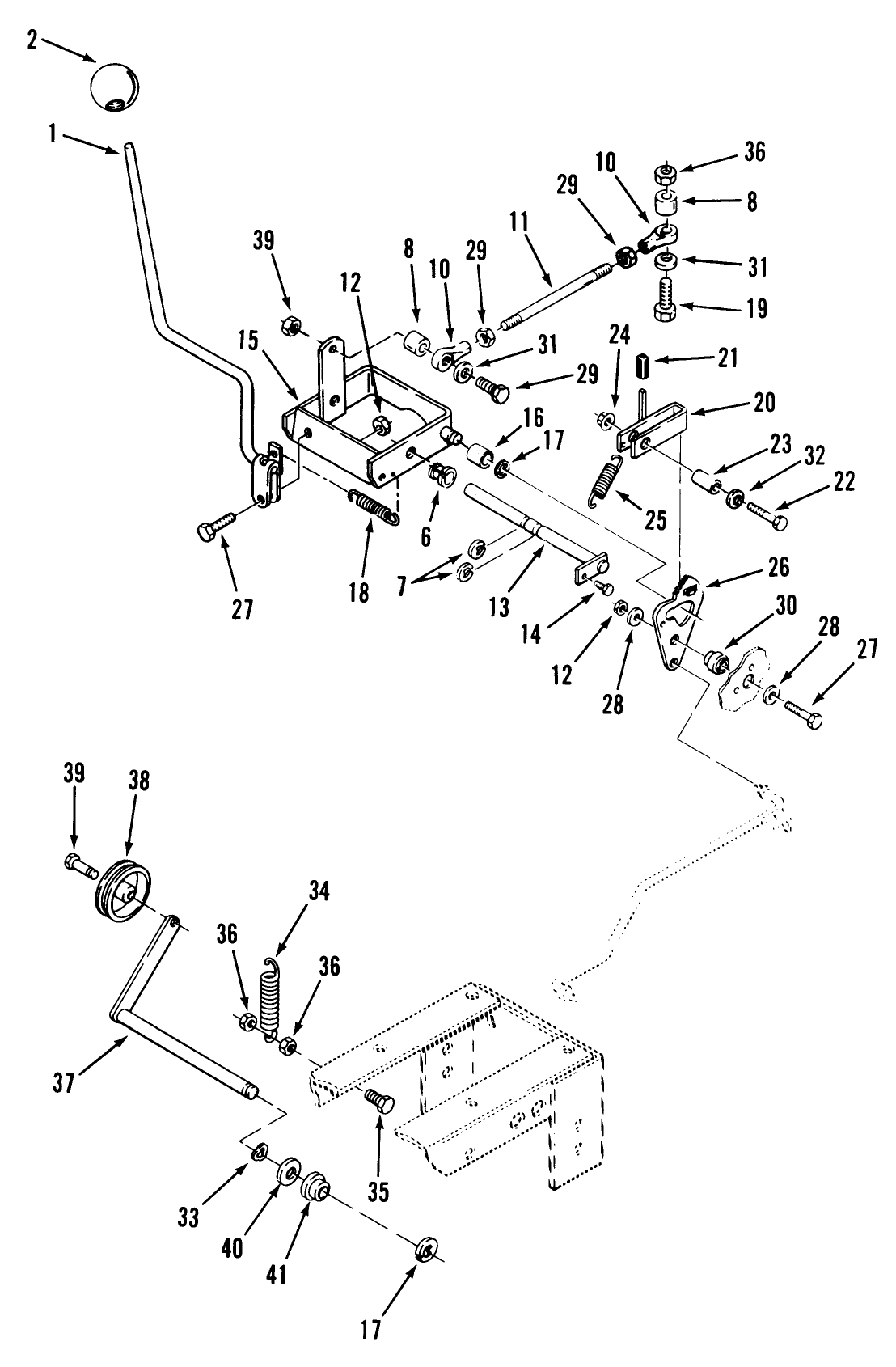 Clutch, Brake And Speed Control Linkage-312-H & 416-H