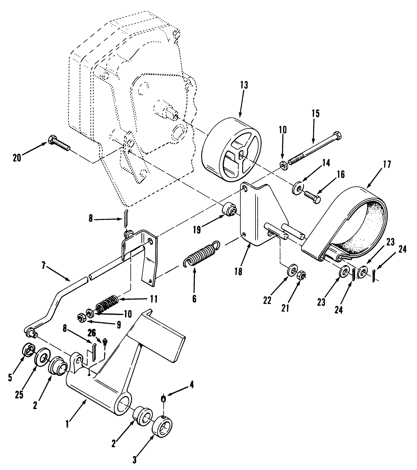 Clutch, Brake And Speed Control Linkage-312-H & 416-H
