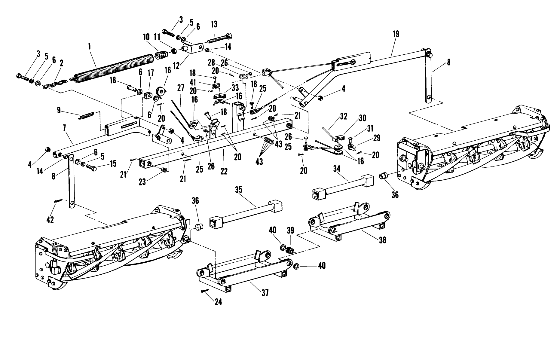 5 Unit Counterbalance Arm Parts List