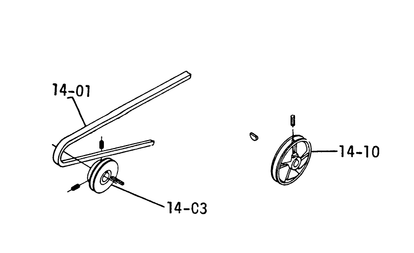 14.000 Drive Belts, Pulleys (plate 14.1)