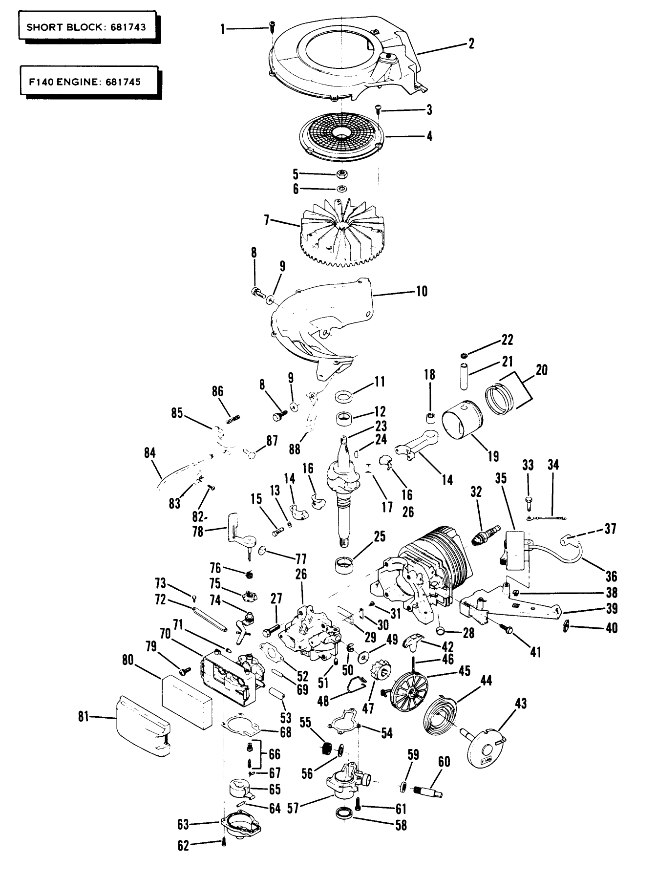 Engine Group-F140 Models: 8237