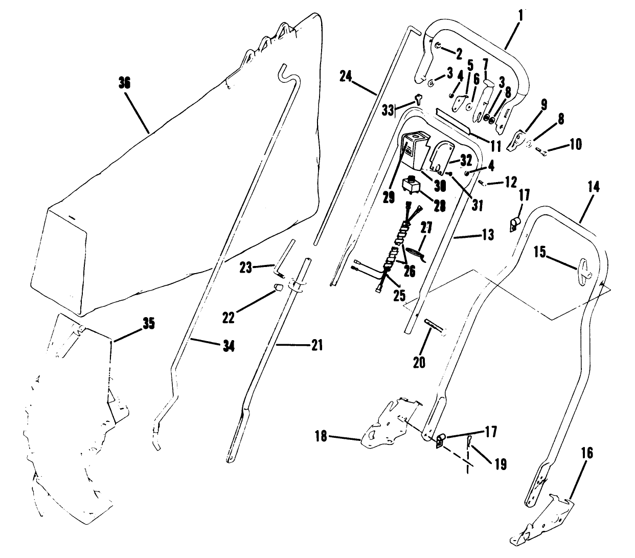 Handle And Grass Catcher Group Model 8237