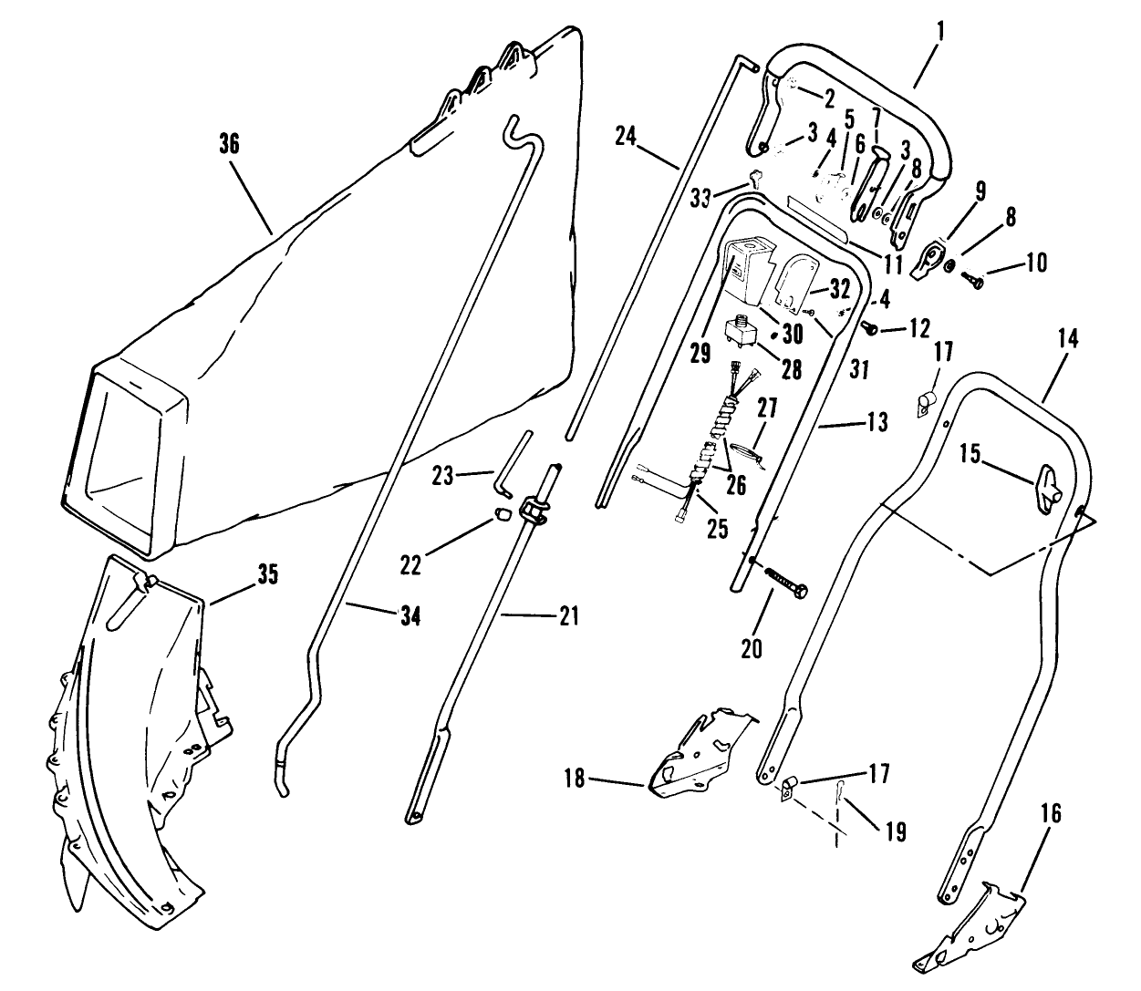 Handle And Grass Catcher Group Models: 8237